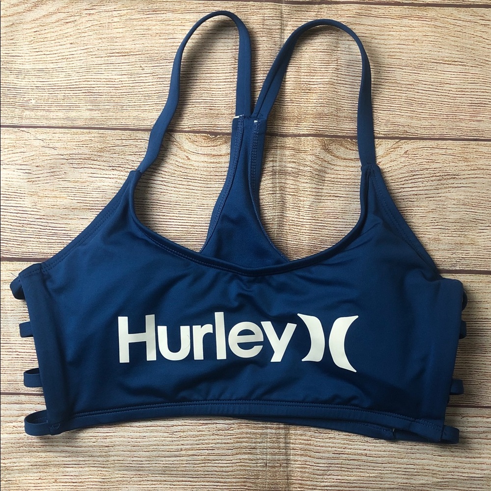 Hurley Navy Sports‎ Bra with White Logo